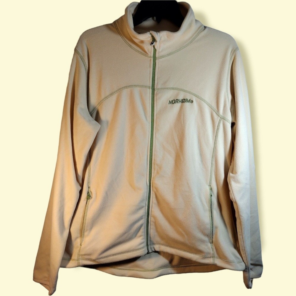 Norheim Cream Full-Zip Jacket Plus Size 2XL/44 + Thumb Holes & Adjustable Bottom